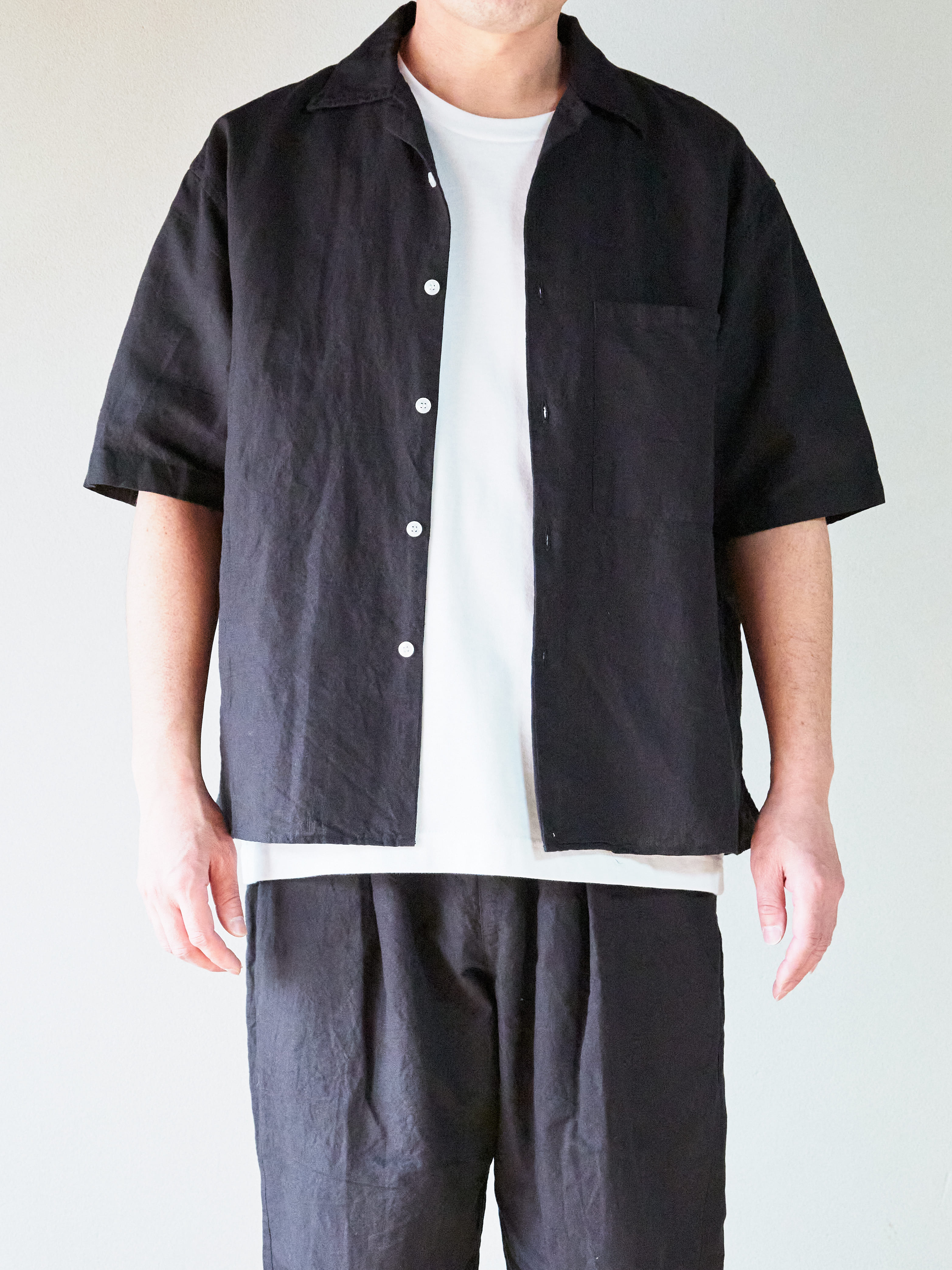 ヘンプコットンオープンカラーシャツ商品写真1