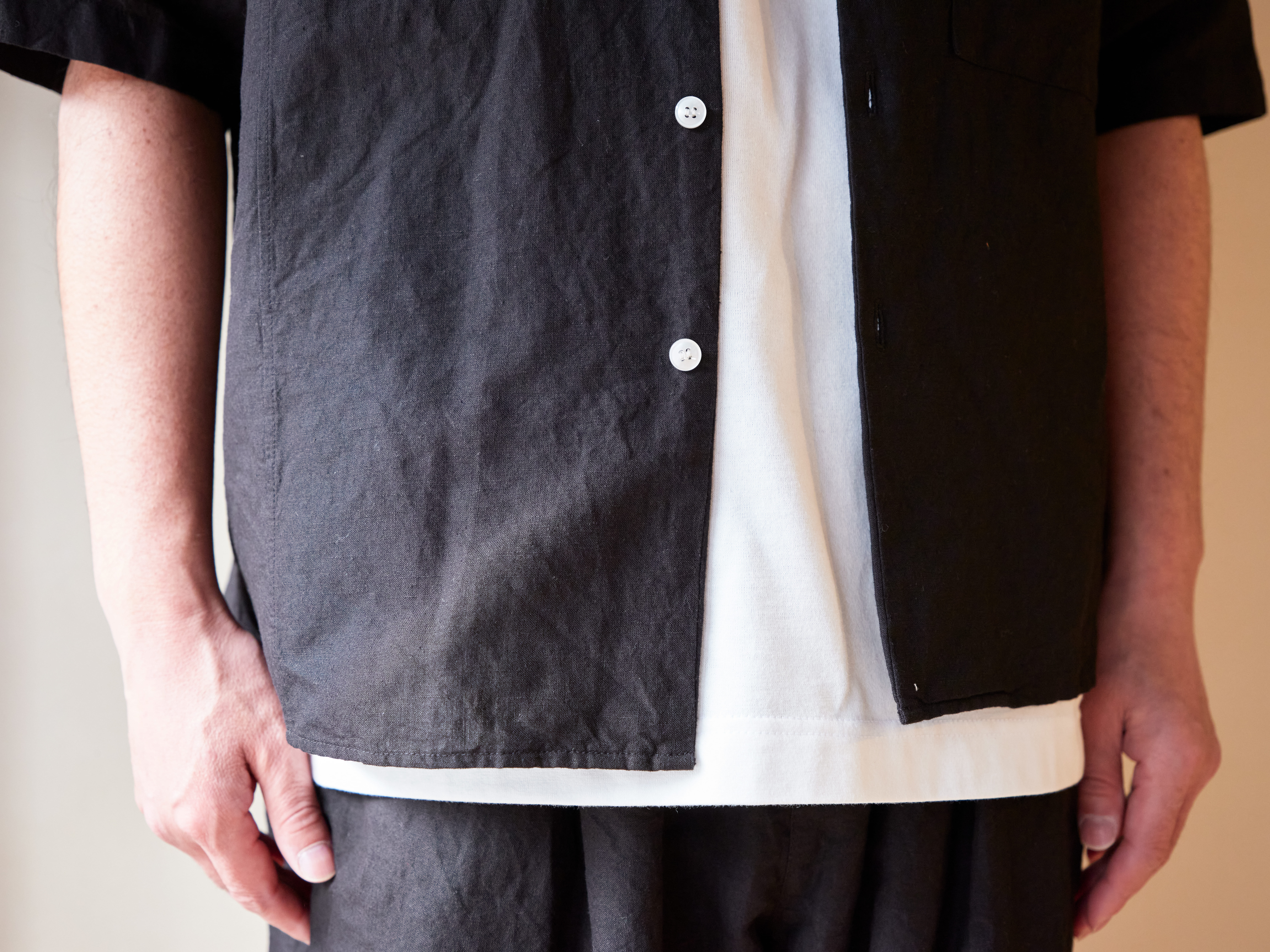 ヘンプコットンオープンカラーシャツ商品写真2